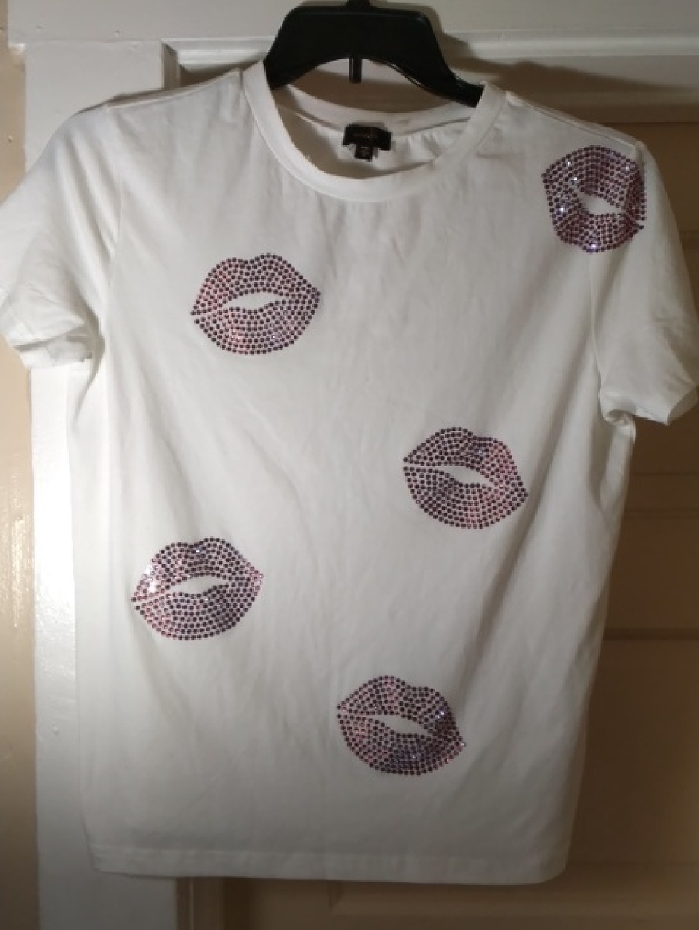 BonWorth White Crewneck Tee with Gold-Accent Label